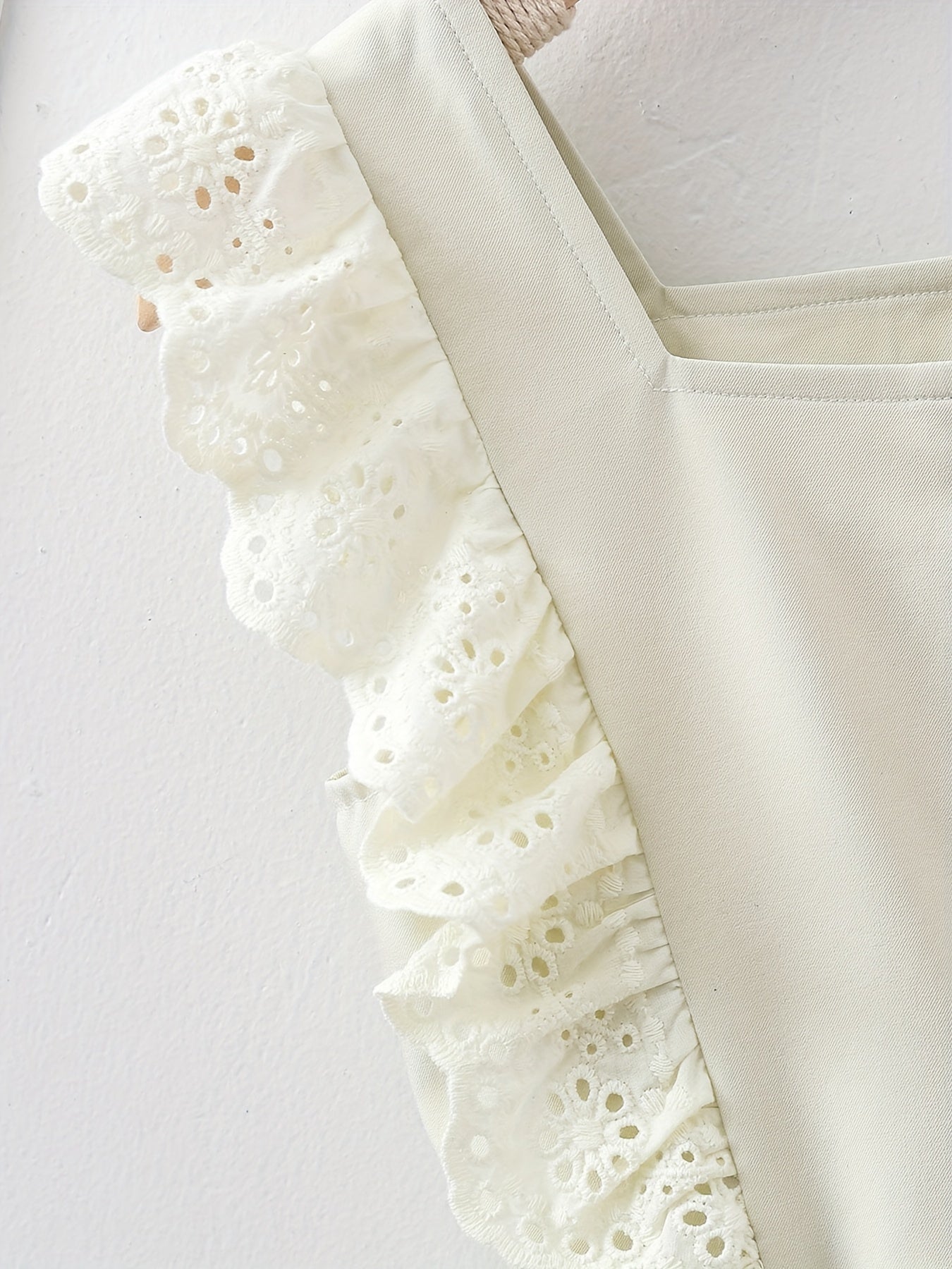 Toddler Girls Eyelet Embroidery Button Peplum Blouse Top