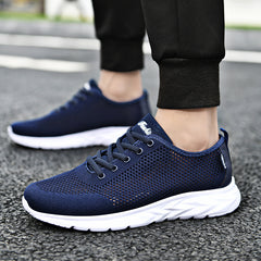 Men's Mesh Breathable Lace Up Casual Shoes Lightweight Running Sneakers