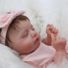 19%22 Lifelike Vinyl Doll with Closed Eyes Reborn Baby Toy