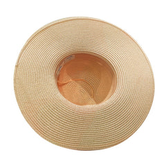 Boho Rope Bowknot Sun Hat Wide Brim Foldable Breathable Straw Hats