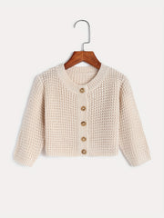 Baby's Long Sleeve Knit Cardigan Casual Coat