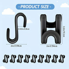 50PCS Hanger Connector Hooks Wardrobe Closet Organizer