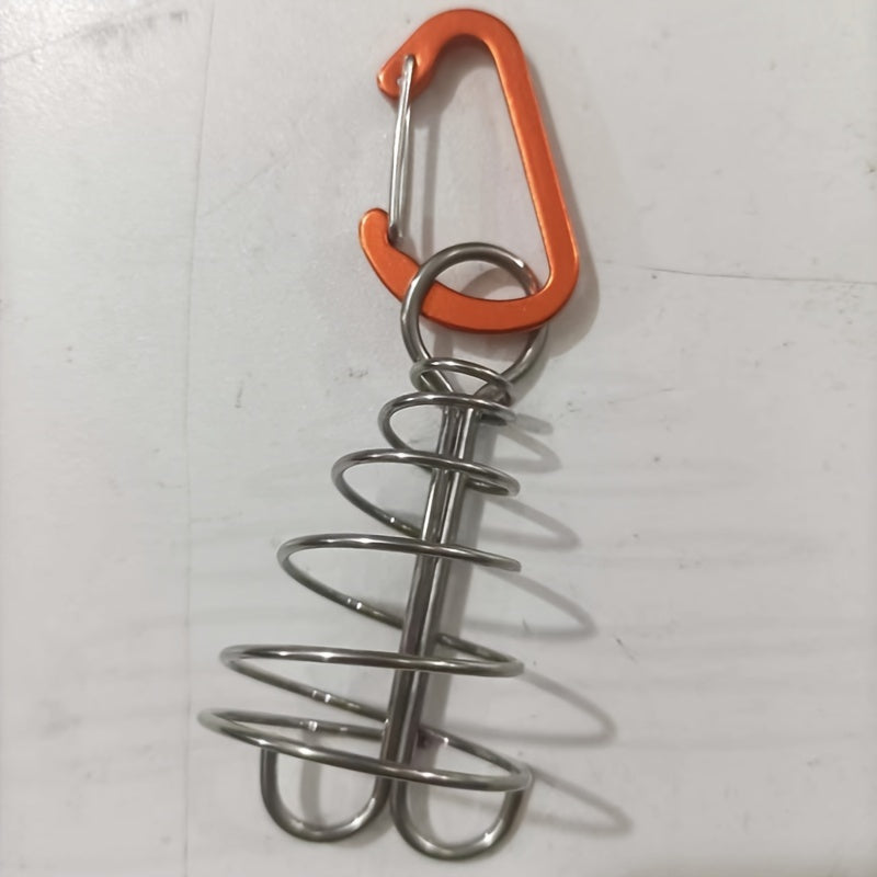 4pcs Windproof Octopus Deck Nail Camping Tent Anchor Pegs With Carabiner