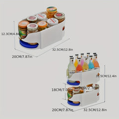 2 Layer Rotating Seasoning Spice Container Turntable Storage Box