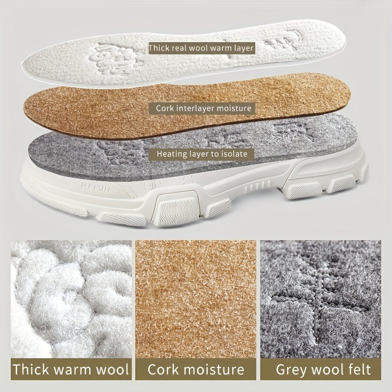 Thermal Felt Insoles Warm Heated Insoles For Winter Shoes