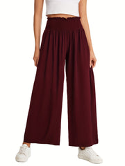 Women's Wide Leg High Waist Casual Trousers