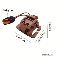 2pcs Elastic Rope Tactical Clips Hanging Whistle Buckle