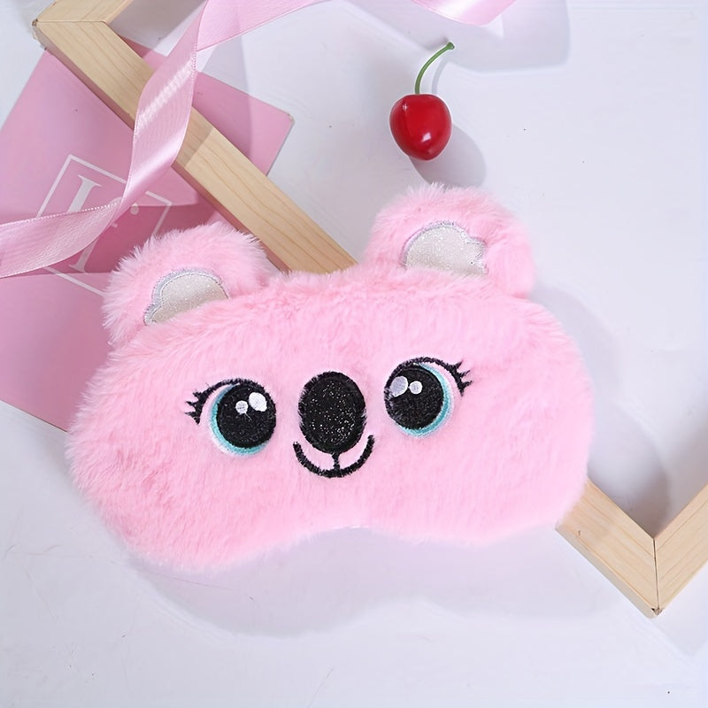 Soft Plush Koala Eye Mask for Travel Rest Nap