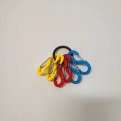 6pcs Colorful Keychain Keyring S-shaped Buckle Outdoor Camping Hiking Travel