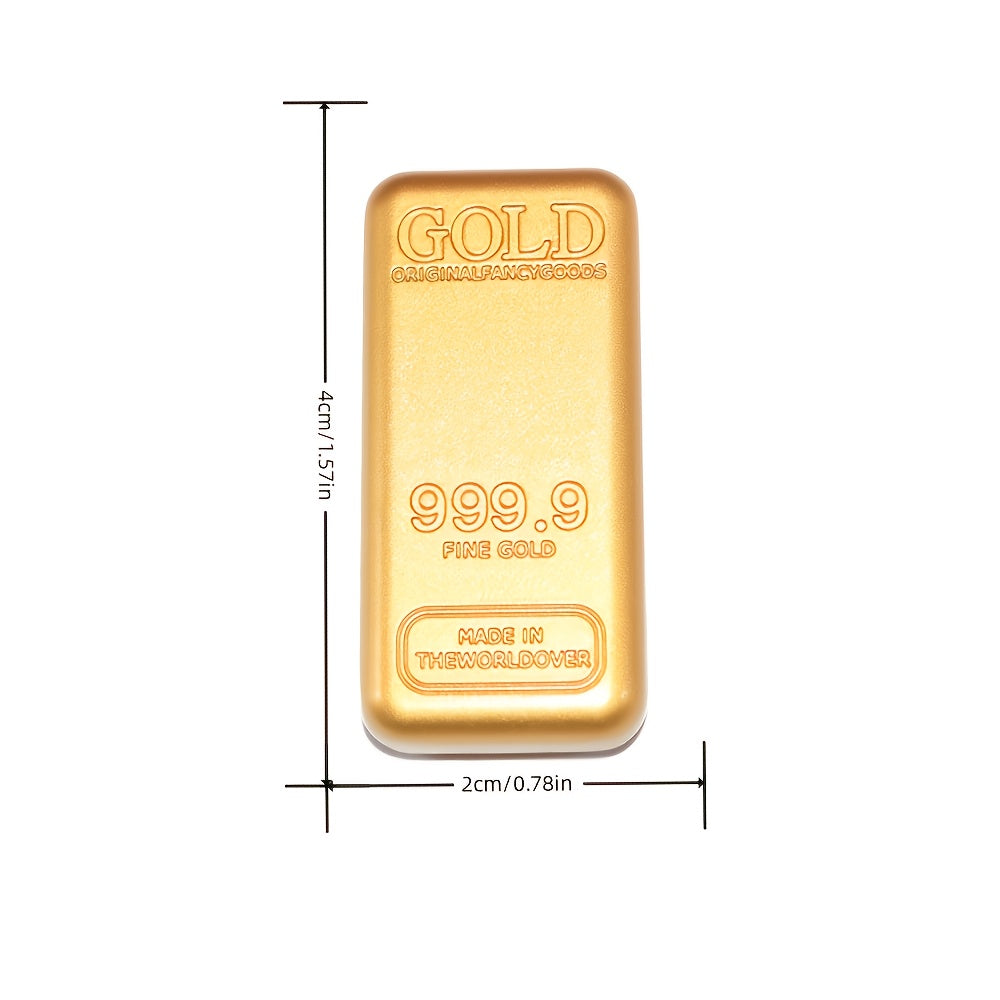 5pcs Golden Bars Simulation Props High Solid Ornaments for Decor