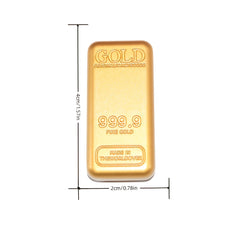 5pcs Golden Bars Simulation Props High Solid Ornaments for Decor