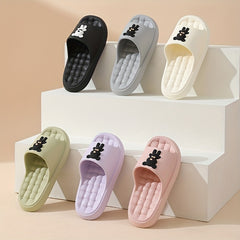 Women's Cartoon Decor Slides Comfortable Open Toe Slip On Shoes