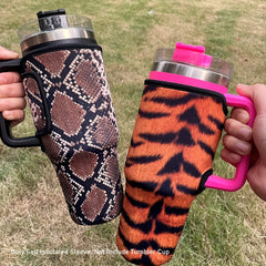 Animal Skin Printed Cup Sleeve 40oz Anti Scalding Tumbler Bottle Protective