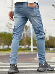 Men's Slim Fit Distressed Denim Pants