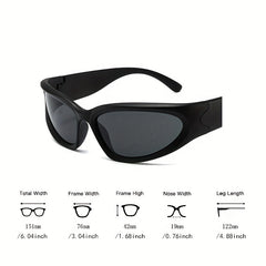 Wrap Around Sunglasses Y2K Style Eyewear UV Blocking