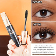4D Silk Fiber Lash Mascara Waterproof Smudge Proof Thick Lashes