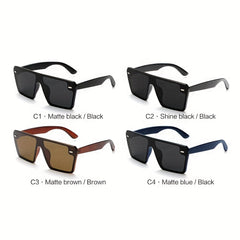 Men Square Frame Sunglasses UV Protection