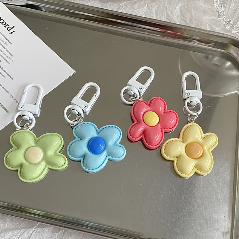 Flower Pendant Keychain Key Ring Bag Purse Charm Decoration