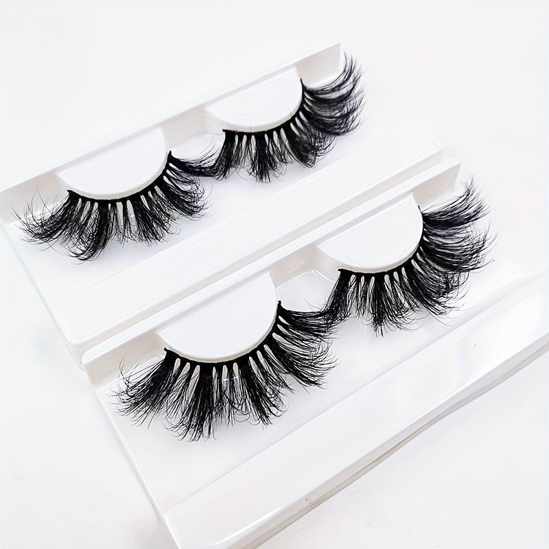 25mm Fluffy Thick Mink Lashes Volume Natural Dramatic False Eyelashes