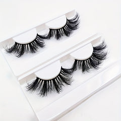 25mm Fluffy Thick Mink Lashes Volume Natural Dramatic False Eyelashes