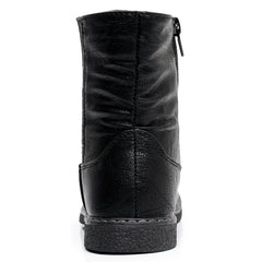 Girls' Casual Solid Zipper Boots for Comfortable Wear