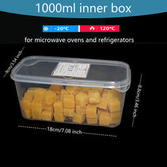 2pcs Refrigerator Organizer Bins Food Storage Stackable Keeper Kitchen