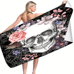 Skull Beach Towel 80x160cm Sand Proof Quick drying Thickened Blanket