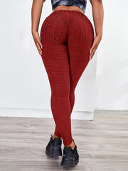 High Rise Sports Leggings, Honeycomb Pattern, Stretchy
