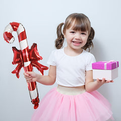 7 Pieces 24" Christmas Inflatable Stick Candy Cane Elk Snow Balloon Santa Decor
