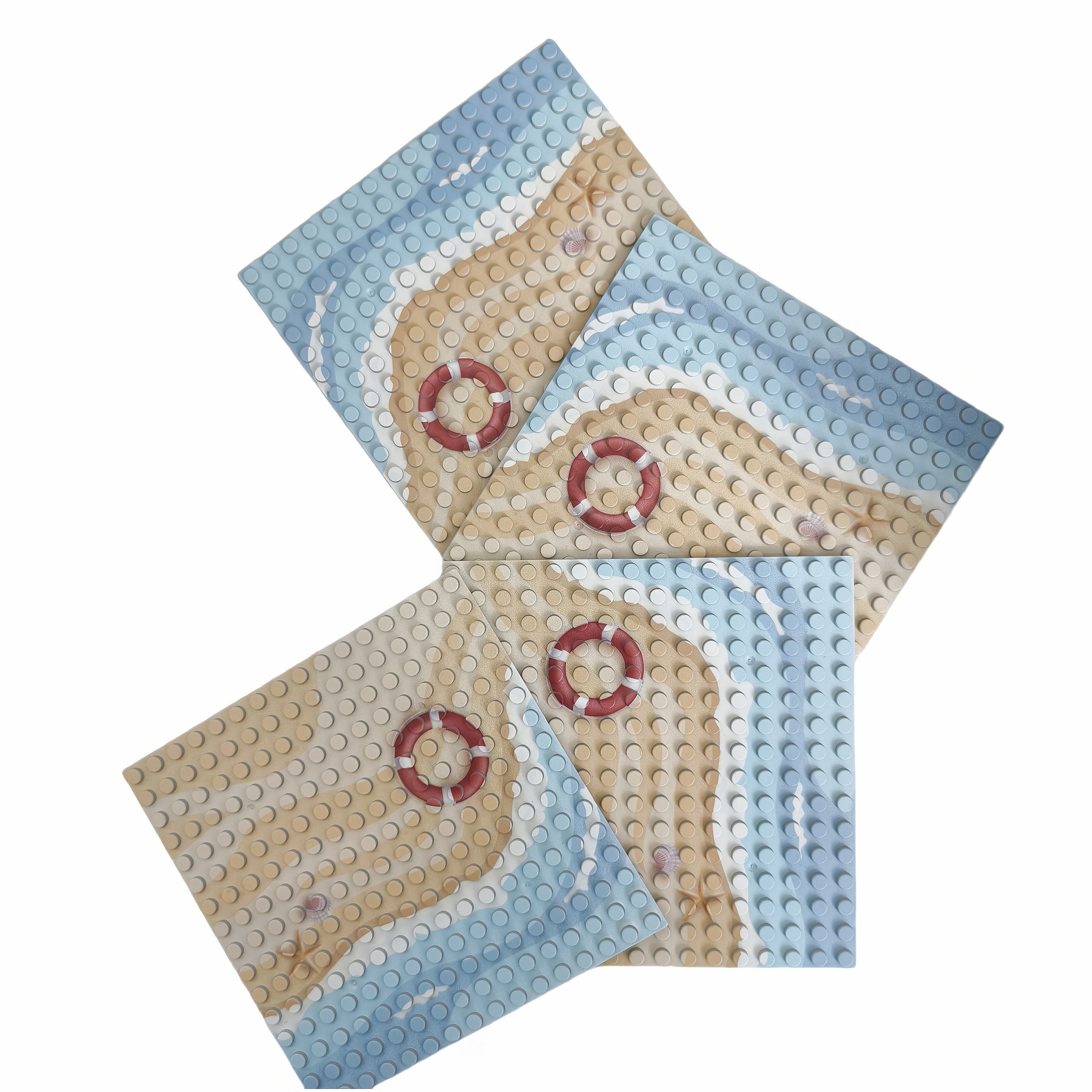 16x16 Beach Printed Bottom Board Ocean Beach Pattern Toy Accessory