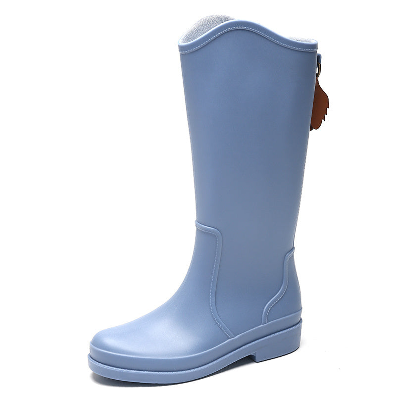 Women's Waterproof High Top Rain Boots Round Toe Platform Anti slip Boots