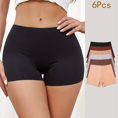 6pcs Seamless Tummy Control Shaping Shorts Women's Underwear