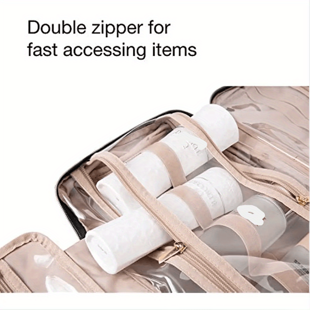 Travel Toiletry Bag with Hanging Hook Water Resistant Makeup Cosmetic Organizer