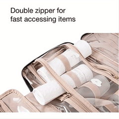 Travel Toiletry Bag with Hanging Hook Water Resistant Makeup Cosmetic Organizer