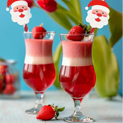 Christmas Paper Straws Set Biodegradable Party Decorations