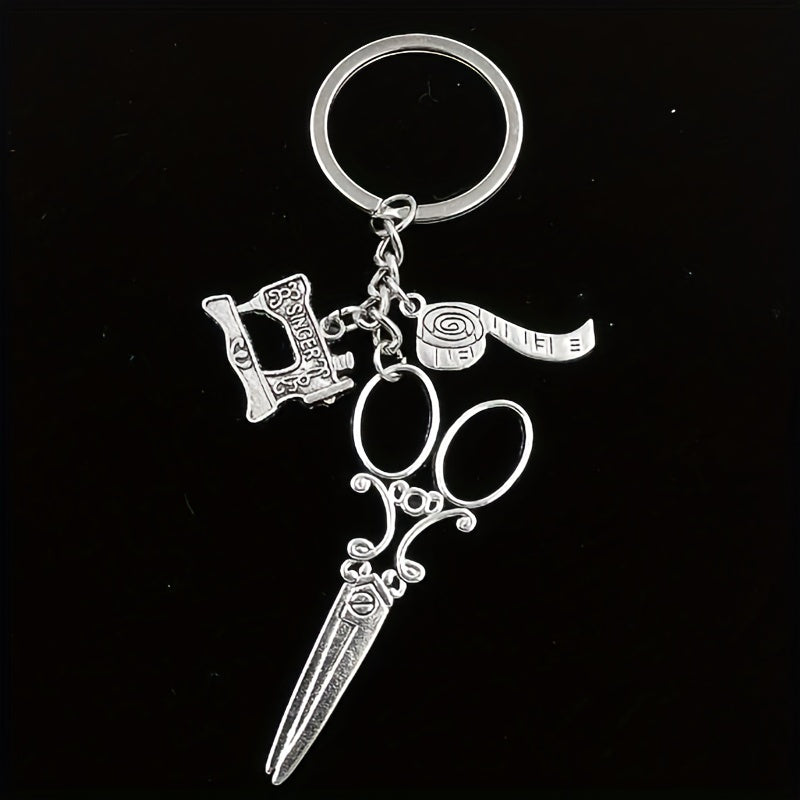 Sewing Machine Scissors Keychain Pendant Bag Backpack Ornament