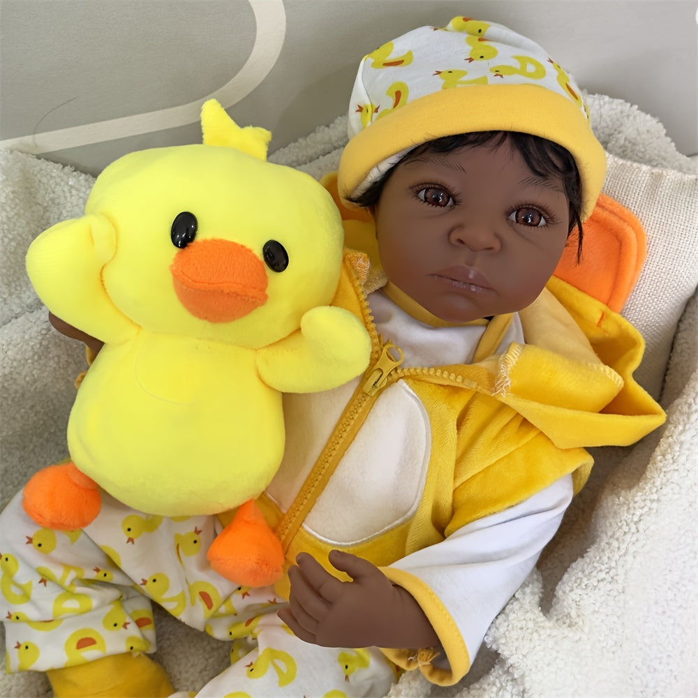 Adorable 55-88cm Lifelike Reborn Doll with Cloth Body & Hand Rooted Hair