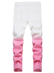 Boys Casual Gradient Denim Pants Slim Fit Spring Fall