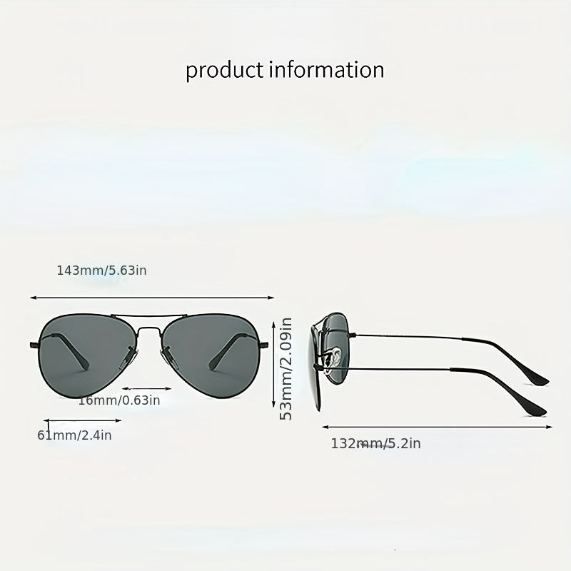 Men's Polarized Aviator Sunglasses with Glasses Case