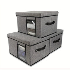 1pc Wardrobe Clothes Storage Bag Foldable Fabric Clothes Pants Finishing Bag