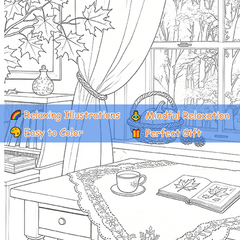Cozy Corner Adult Coloring Book 1pc 20x20 cm 22 Pages Deluxe Edition