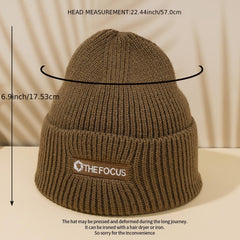 Winter Beanie Hat Knitted Ear Protection Warm Ski Woolen Unisex