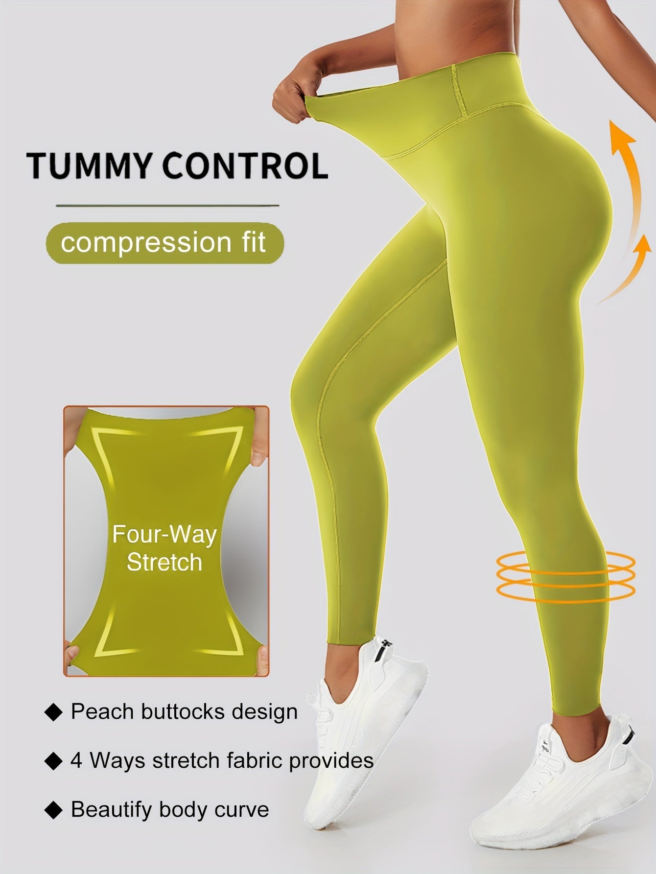 High Waist Butt Lifting Yoga Pants Moisture Wicking Leggings