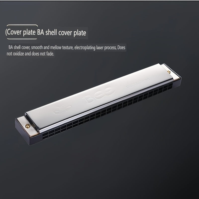 24 Holes Aluminum Seat Plate Toy Harmonica