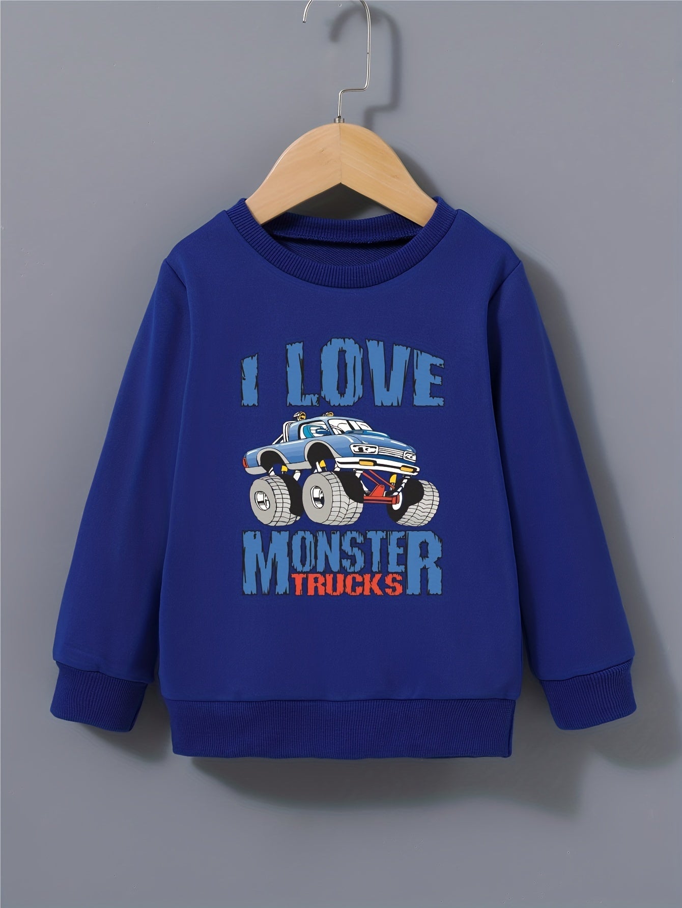 Kid's Sweatshirt Cartoon Vehicle Letter Print Top for Spring Fall