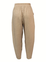 Solid Wide Leg Pants High Waist Casual Pants Women's Clothing