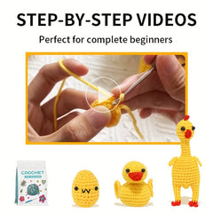 Crochet Kit for Beginners Duck DIY Craft Supplies