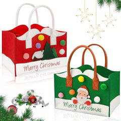 Christmas Felt Handbag Large Capacity Gift Bag Cartoon Storage Bag