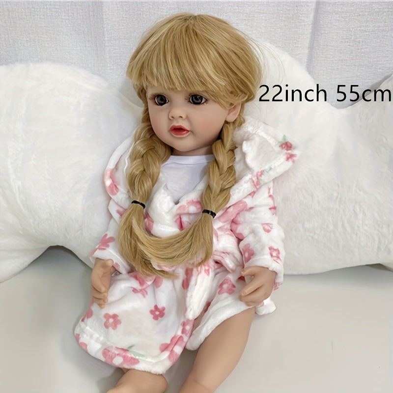 55 88 Cm Doll Long Hair Full Body Enamel Simulative Doll