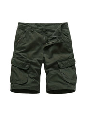 Men's Casual Cotton Cargo Shorts for Summer Outdoor